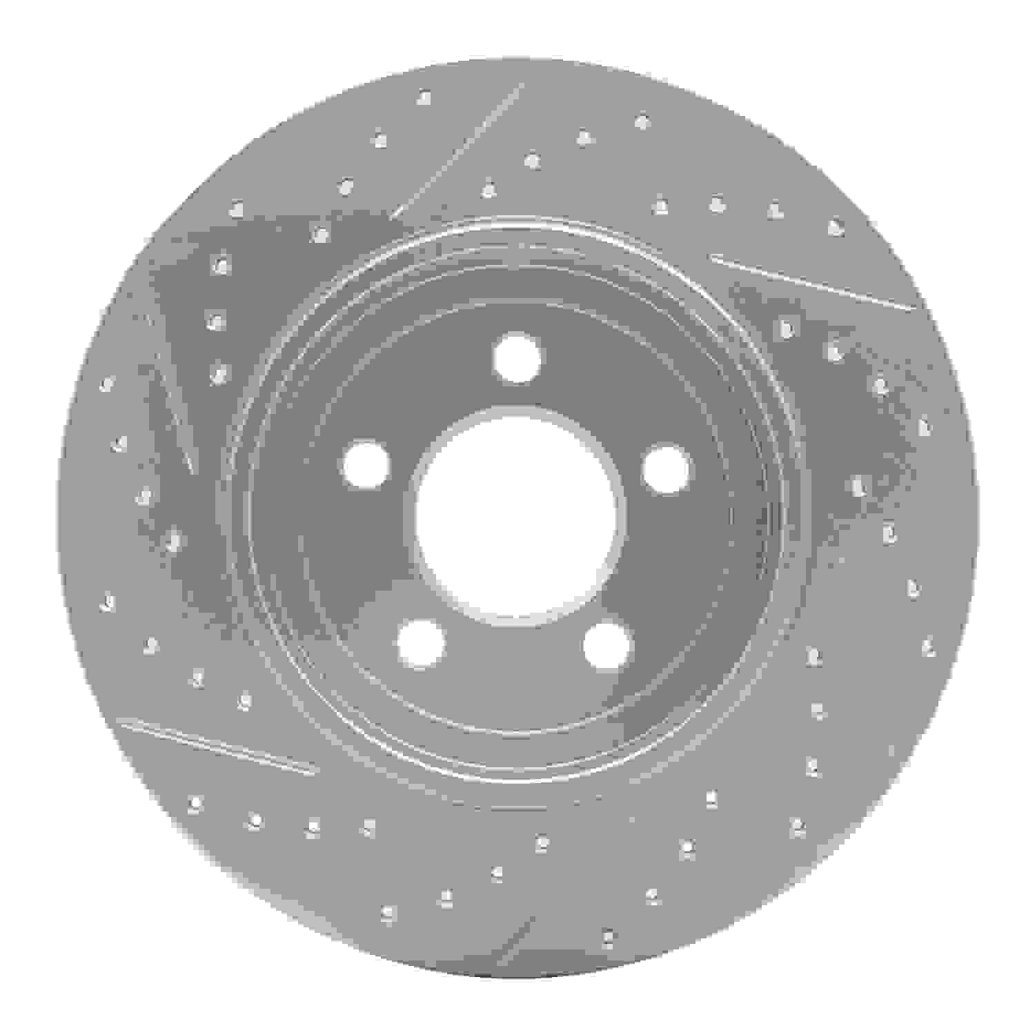 R1 Concepts 05-23 Chrysler 300 Rear Right Drilled & Slotted Geo-Carbon Rotor - Image 2