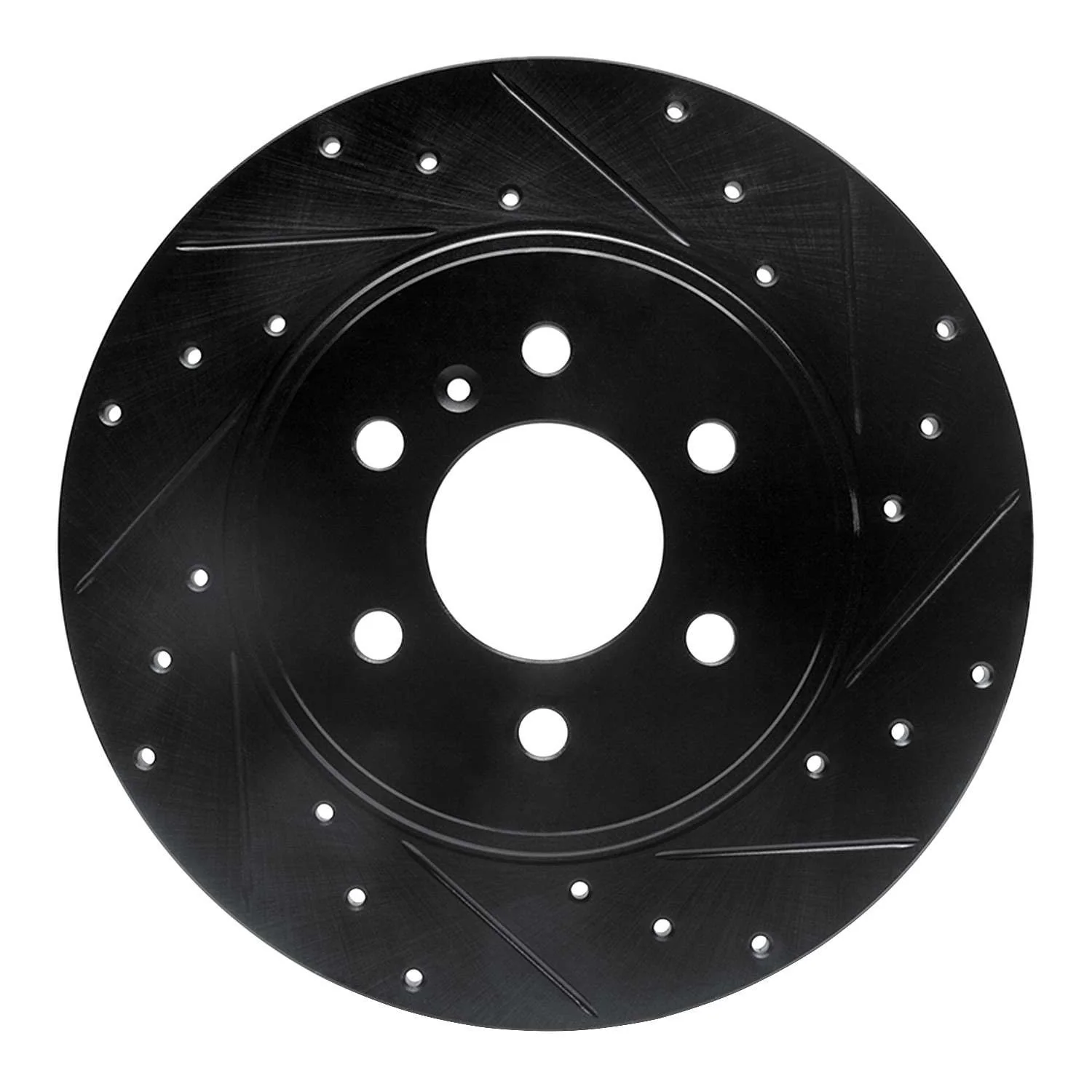 R1 Concepts 06-06 Buick TERRAZA Rear Right Drilled & Slotted Black Brake Rotor