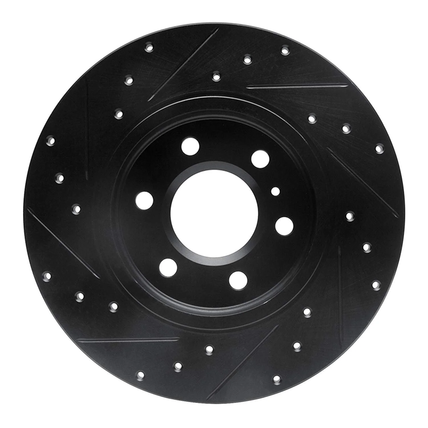 R1 Concepts 06-06 Buick TERRAZA Rear Right Drilled & Slotted Black Brake Rotor - Image 2