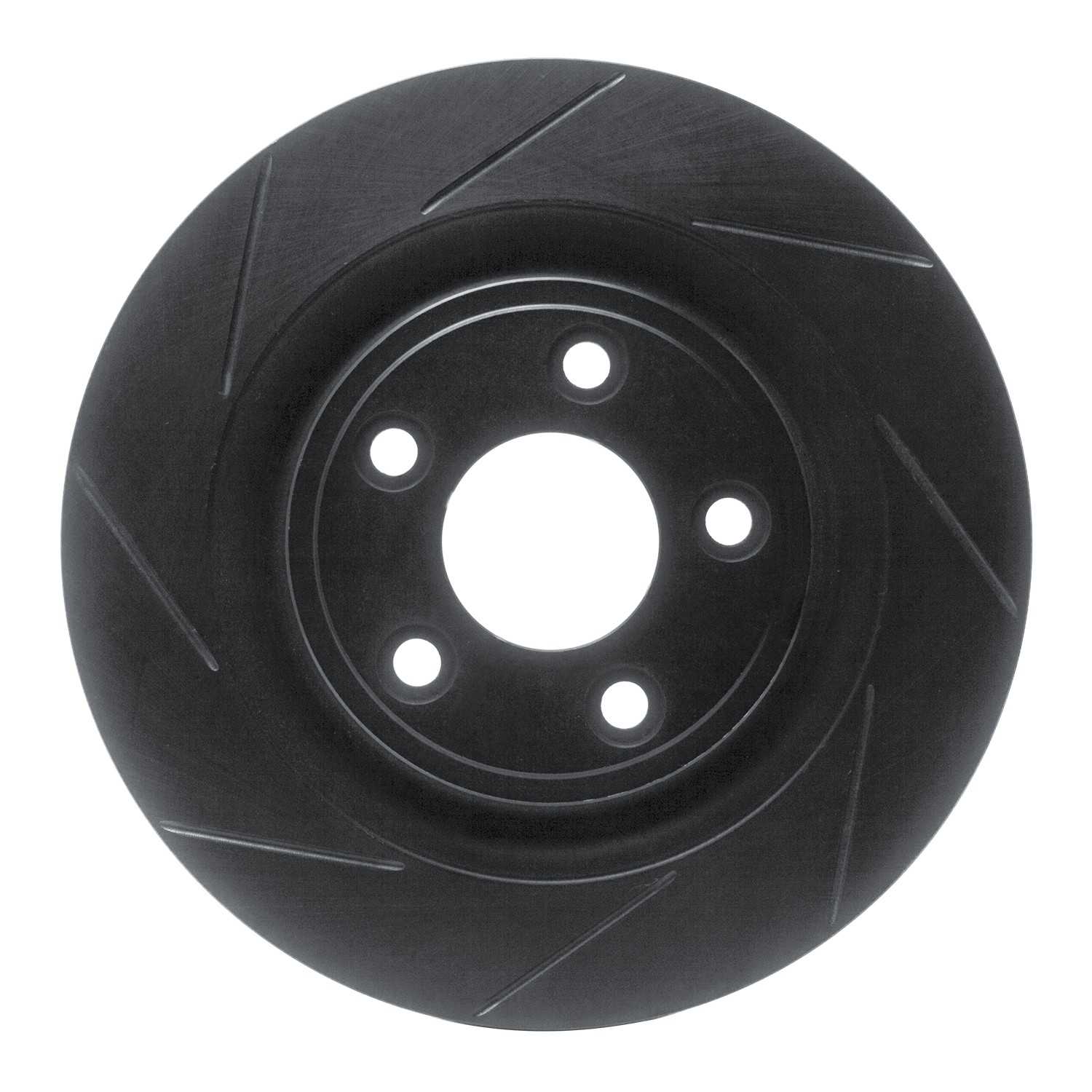 R1 Concepts 06-08 Jaguar S-Type Rear Left Slotted Black Brake Rotor