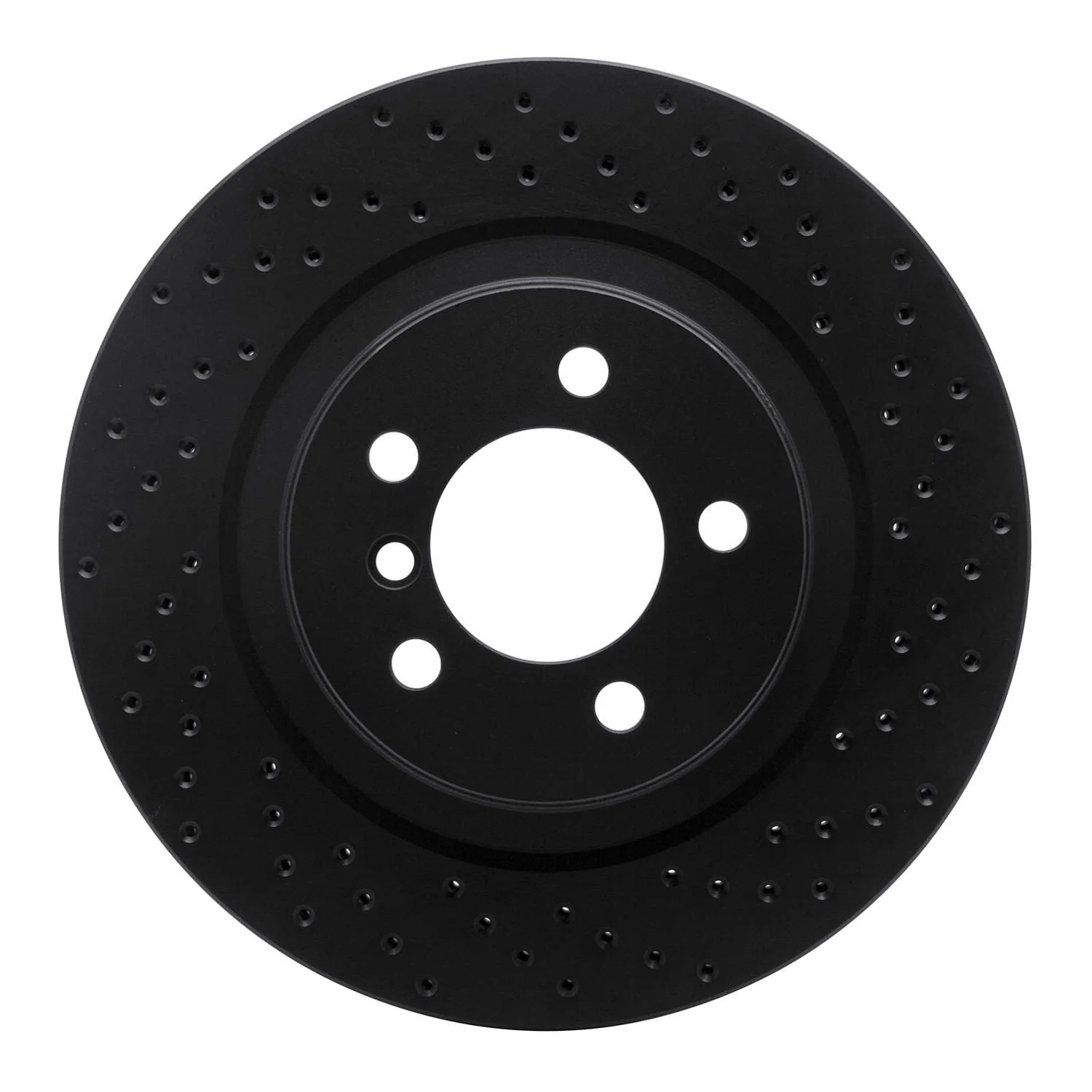 R1 Concepts 06-09 Land Rover Range Rover Front Right Drilled Black Brake Rotor