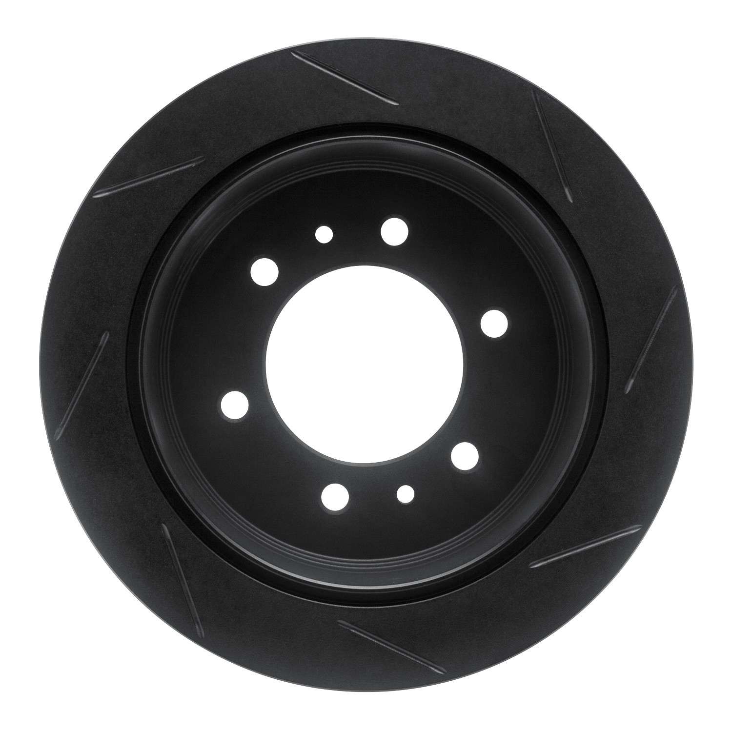 R1 Concepts 06-10 Hummer H3 Rear Left Slotted Black Brake Rotor - Image 2