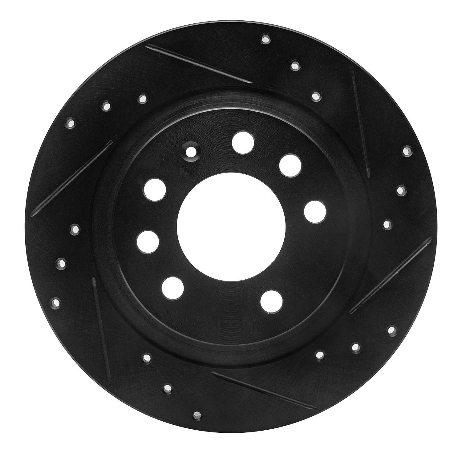 R1 Concepts 06-10 Pontiac Solstice Rear Right Drilled & Slotted Black Brake Rotor