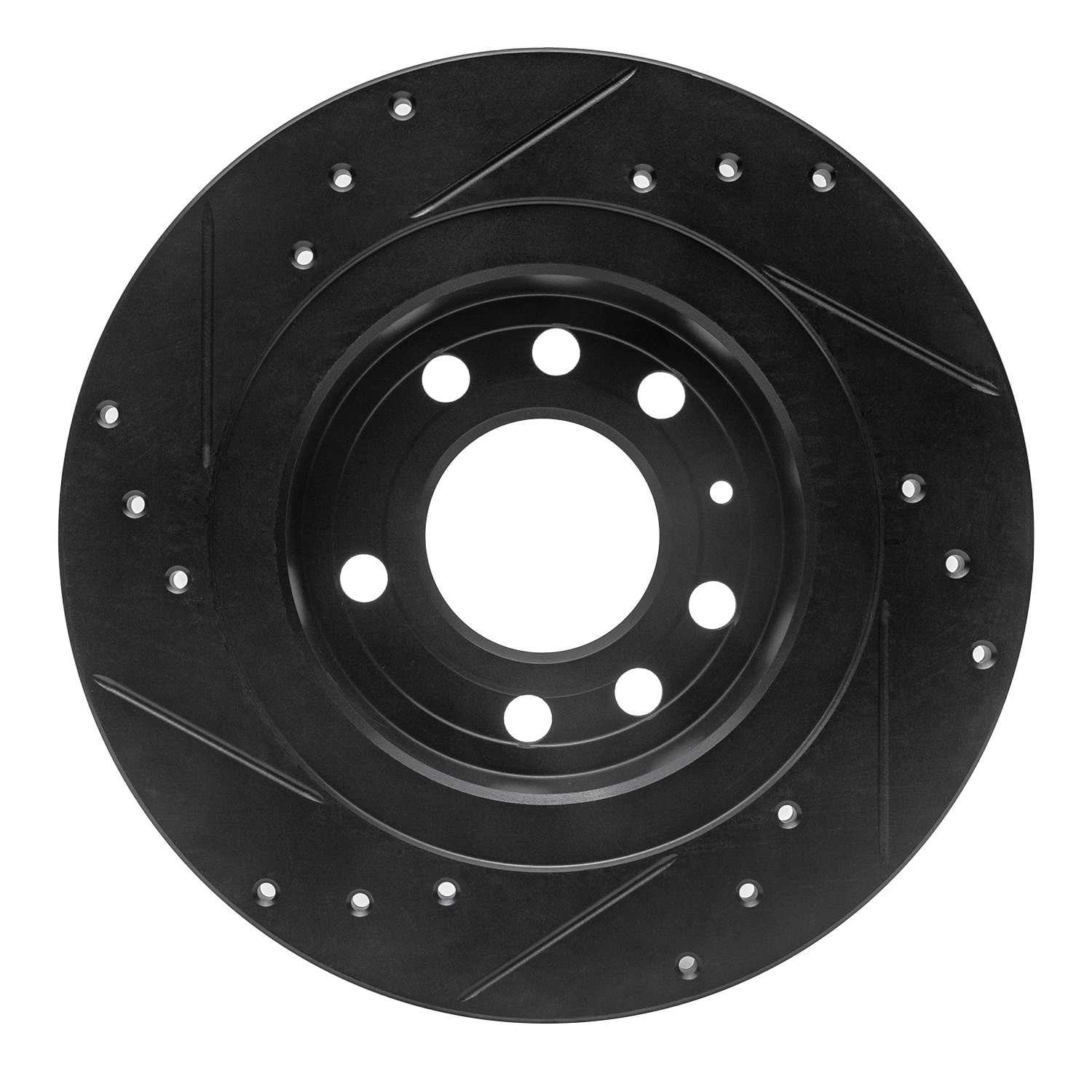 R1 Concepts 06-10 Pontiac Solstice Rear Right Drilled & Slotted Black Brake Rotor - Image 2