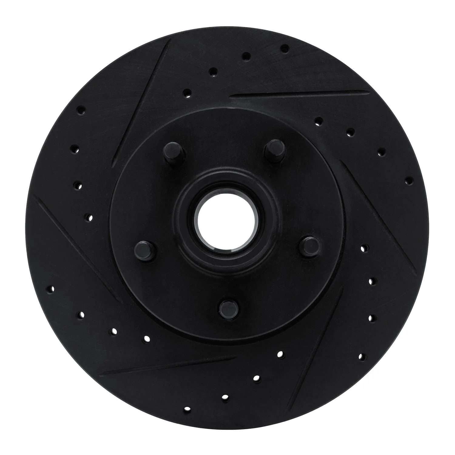 R1 Concepts 06-12 Ford Ranger (Mexico) Front Left Drilled & Slotted Black Brake Rotor