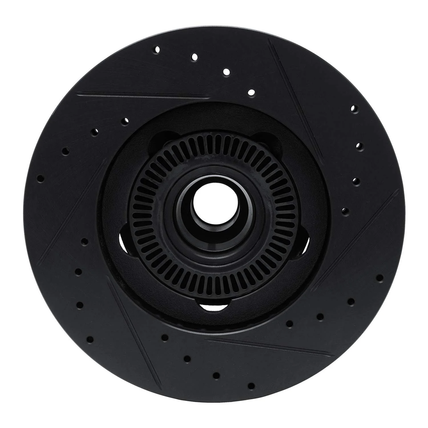 R1 Concepts 06-12 Ford Ranger (Mexico) Front Left Drilled & Slotted Black Brake Rotor - Image 2