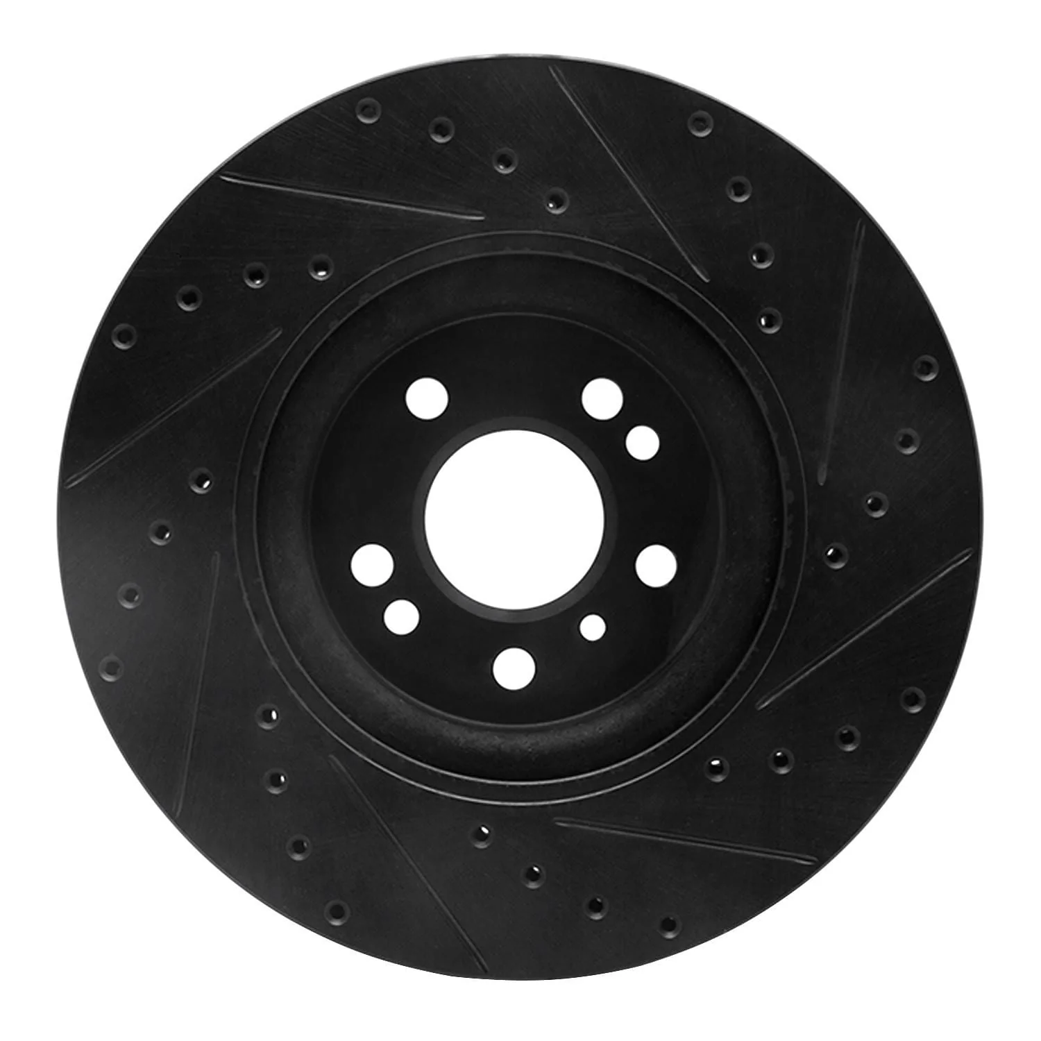 R1 Concepts 06-12 Mercedes-Benz ML350 Front Left Drilled & Slotted Black Brake Rotor - Image 2