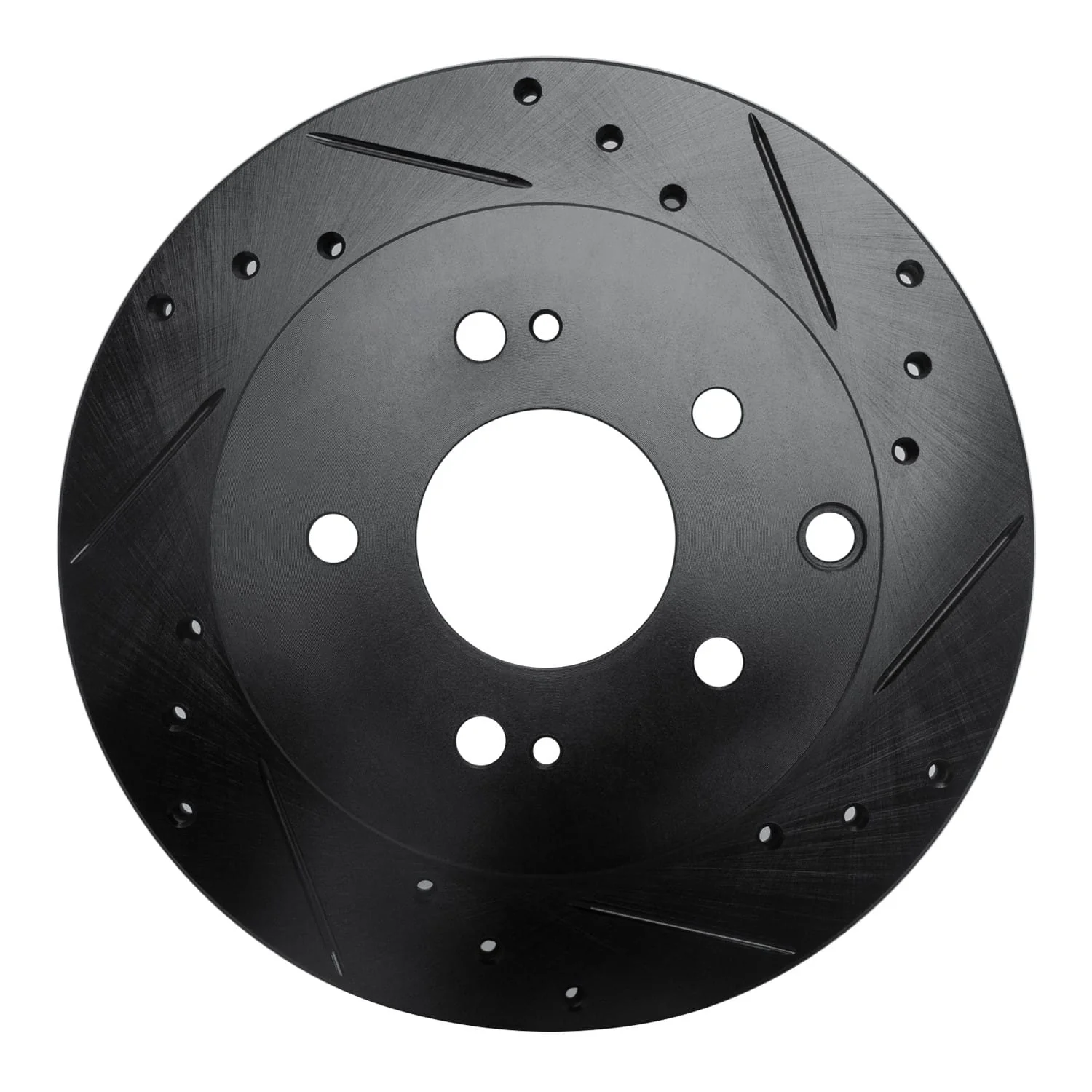 R1 Concepts 06-12 Mitsubishi Eclipse Rear Right Drilled & Slotted Black Brake Rotor