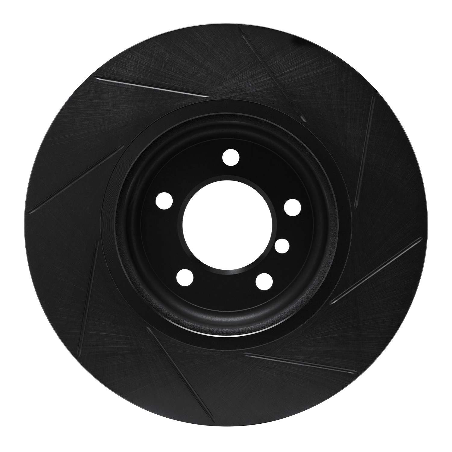 R1 Concepts 06-13 BMW 135I Front Left Slotted Black Brake Rotor - Image 2