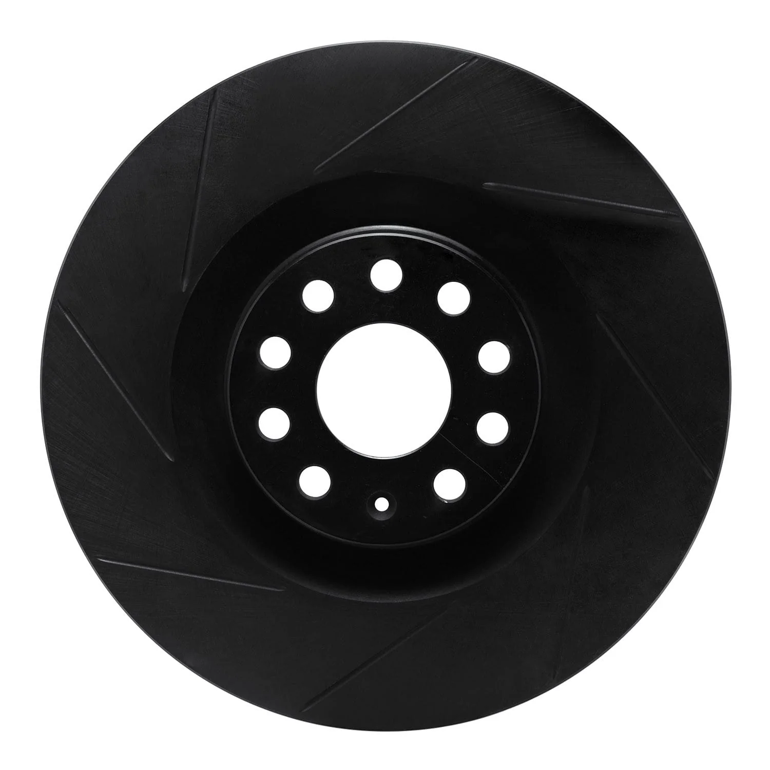 R1 Concepts 06-13 Volkswagen CC Front Left Slotted Black Brake Rotor