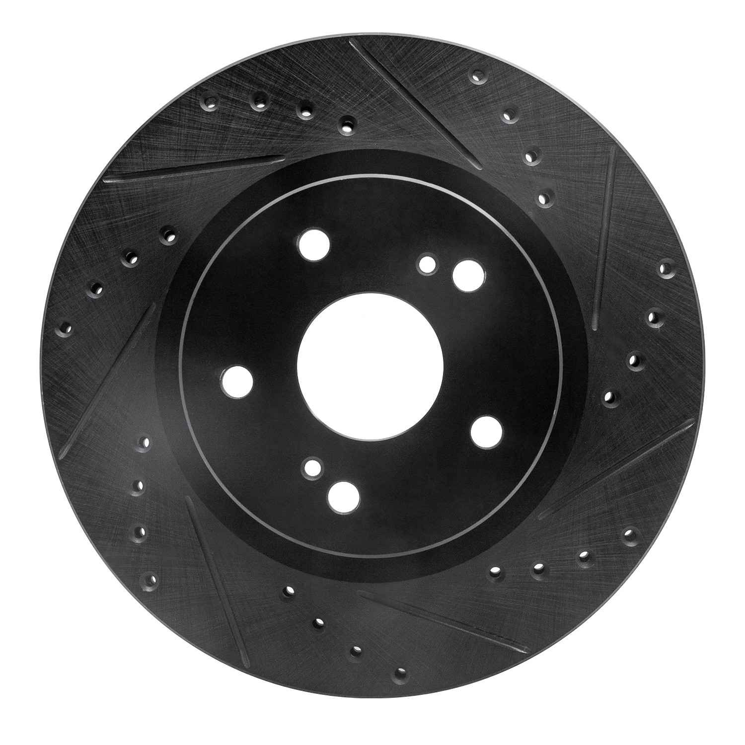 R1 Concepts 06-17 Suzuki Grand Vitara (Mexico) Front Right Drilled & Slotted Black Brake Rotor