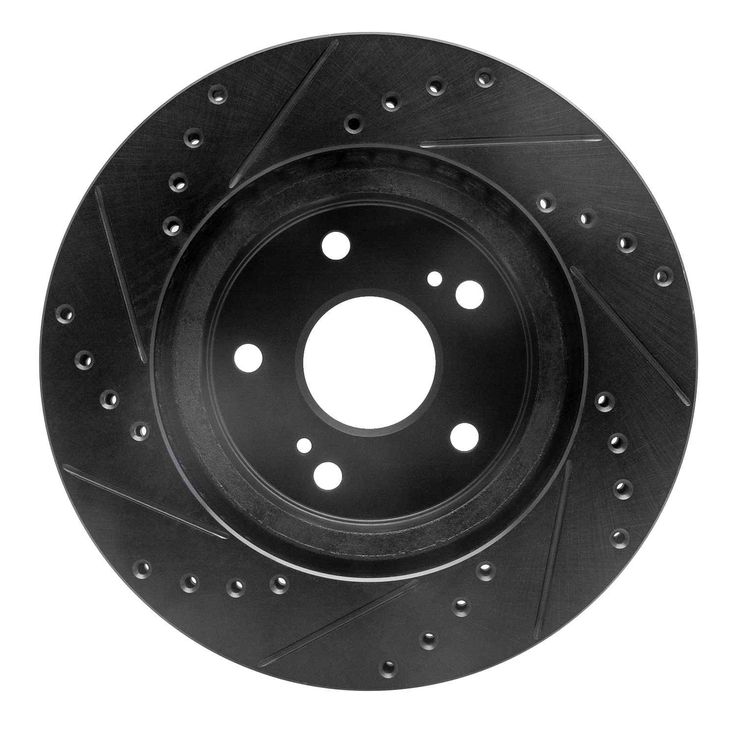 R1 Concepts 06-17 Suzuki Grand Vitara (Mexico) Front Right Drilled & Slotted Black Brake Rotor - Image 2