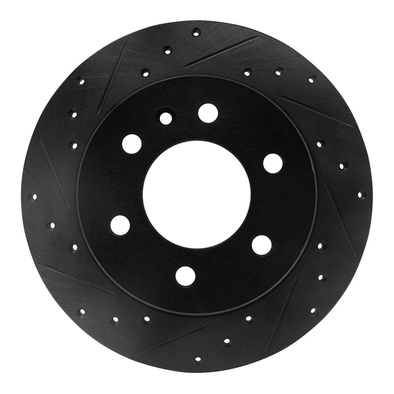 R1 Concepts 06-18 Dodge Sprinter 2500 Rear Left Drilled & Slotted Black Brake Rotor