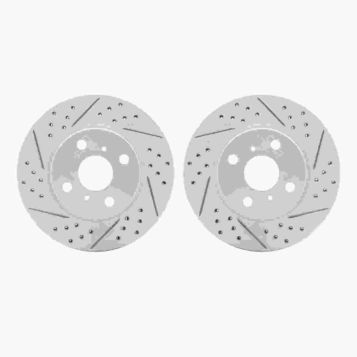 R1 Concepts 06-19 ScIon iQ Front Drilled & Slotted Carbon Coated Brake Rotor Set