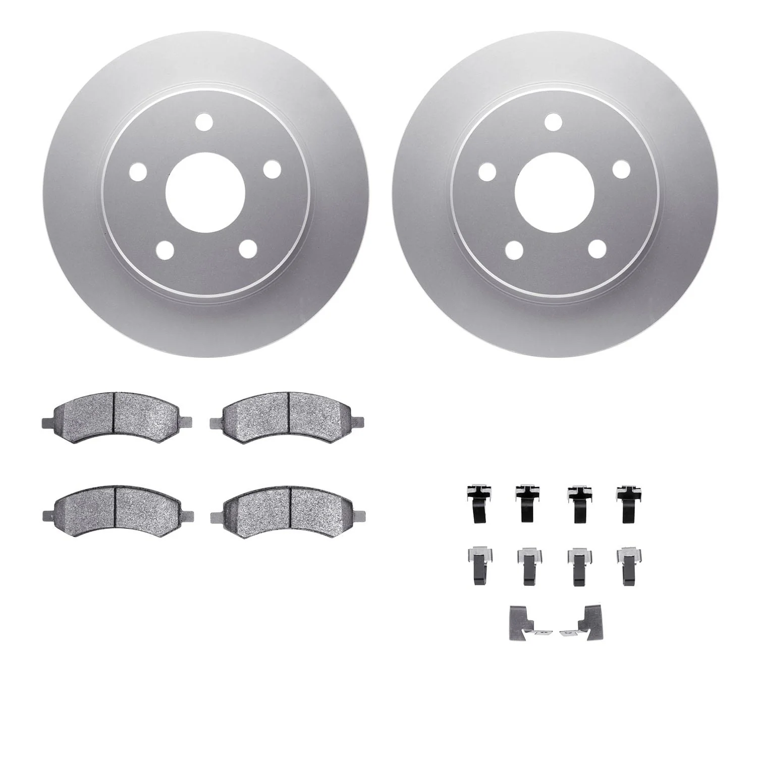 R1 Concepts 06-24 Chrysler Aspen Front Carbon Coated Brake Rotor Set w/Off-Road/Tow Brake Pads and Hardware