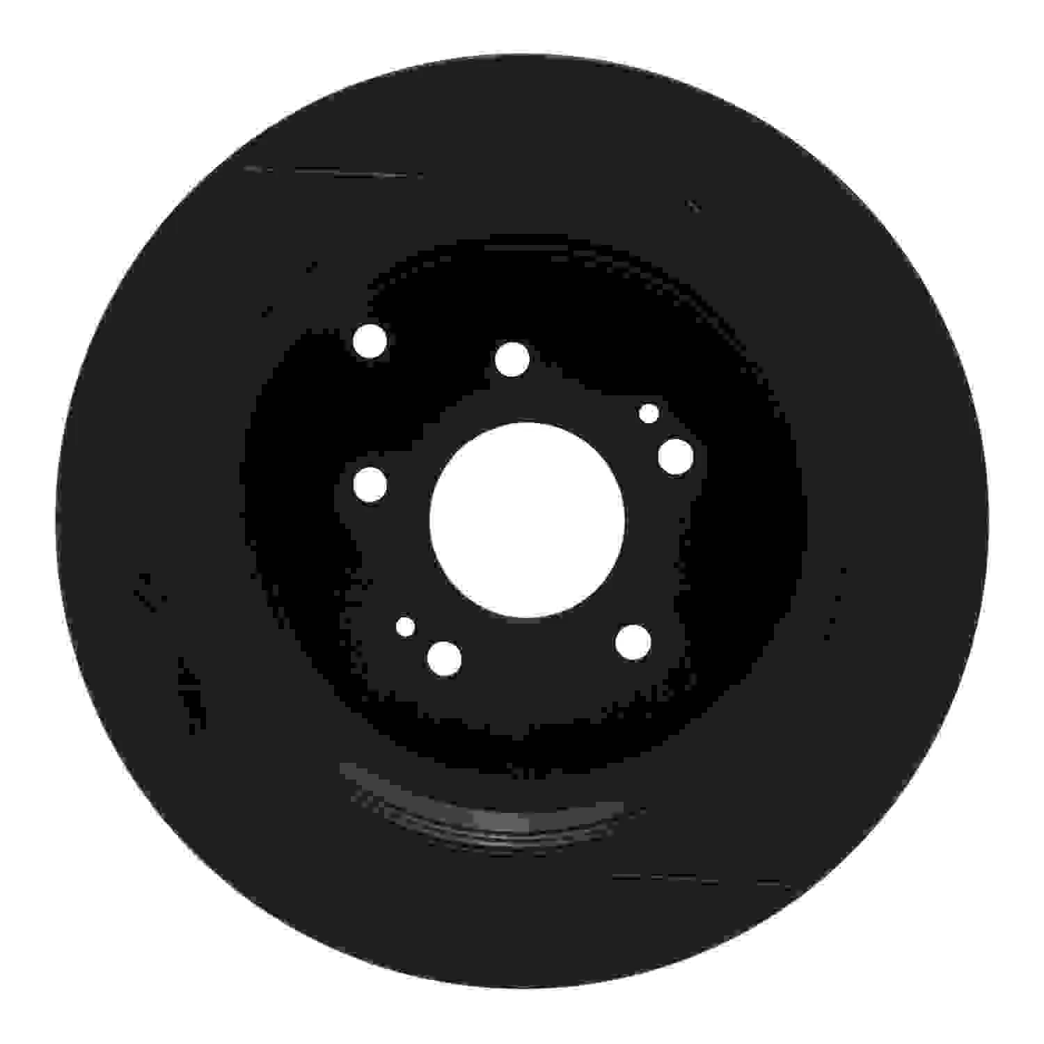 R1 Concepts 07-09 Hyundai Santa Fe Rear Left Slotted Black Brake Rotor - Image 2