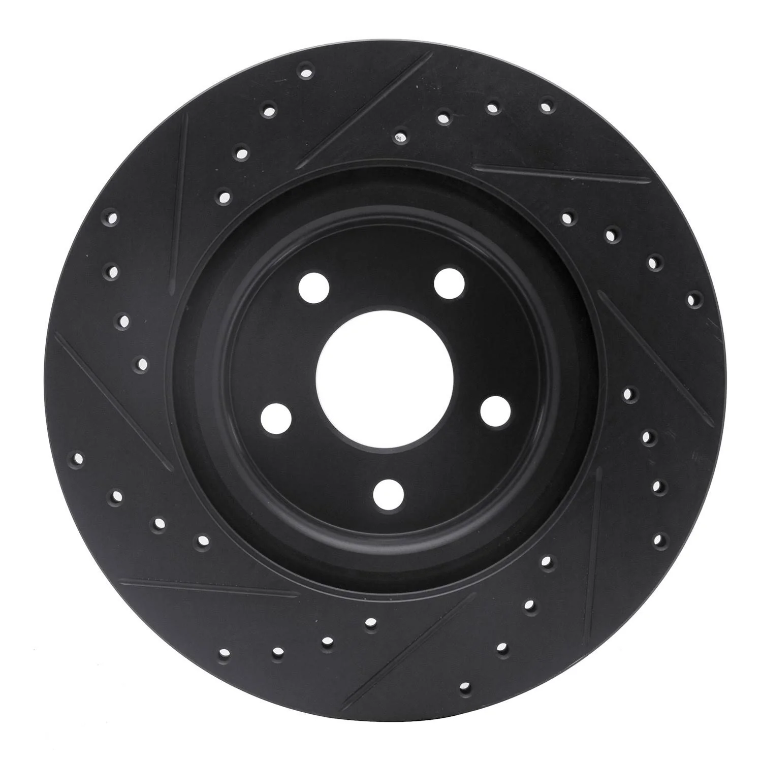 R1 Concepts 07-10 Chevrolet HHR Front Right Drilled & Slotted Black Brake Rotor - Image 2