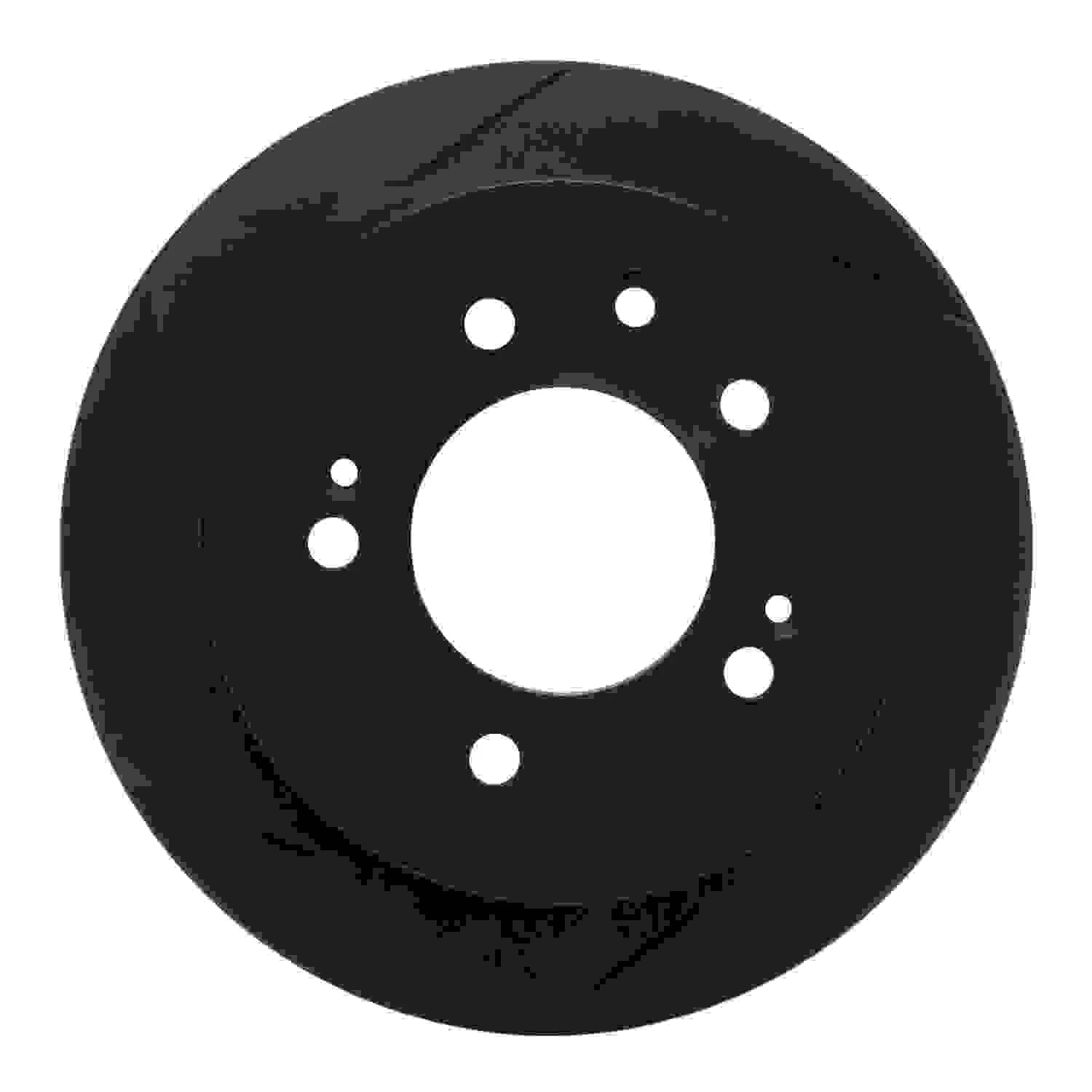 R1 Concepts 07-10 Hyundai Elantra Rear Left Slotted Black Brake Rotor