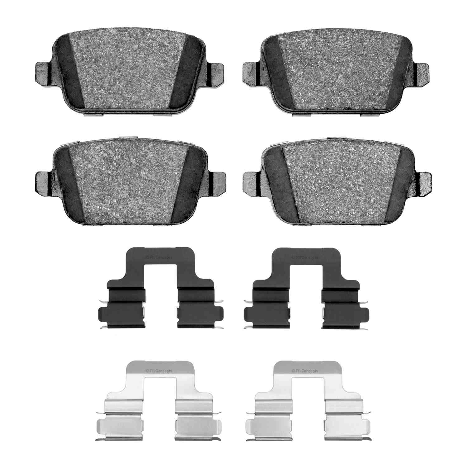 R1 Concepts 07-10 Volvo S80 Rear Euro Ceramic Pads & Hardware Kit