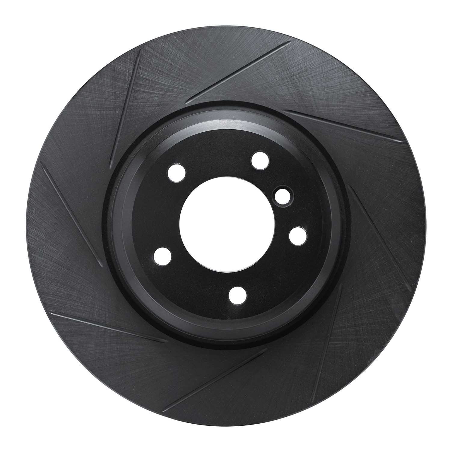 R1 Concepts 07-15 BMW X1 Front Left Slotted Black Brake Rotor