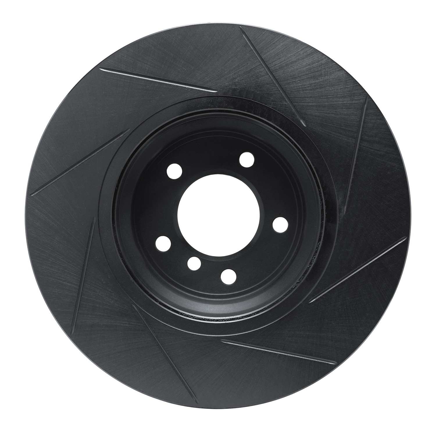 R1 Concepts 07-15 BMW X1 Front Left Slotted Black Brake Rotor - Image 2