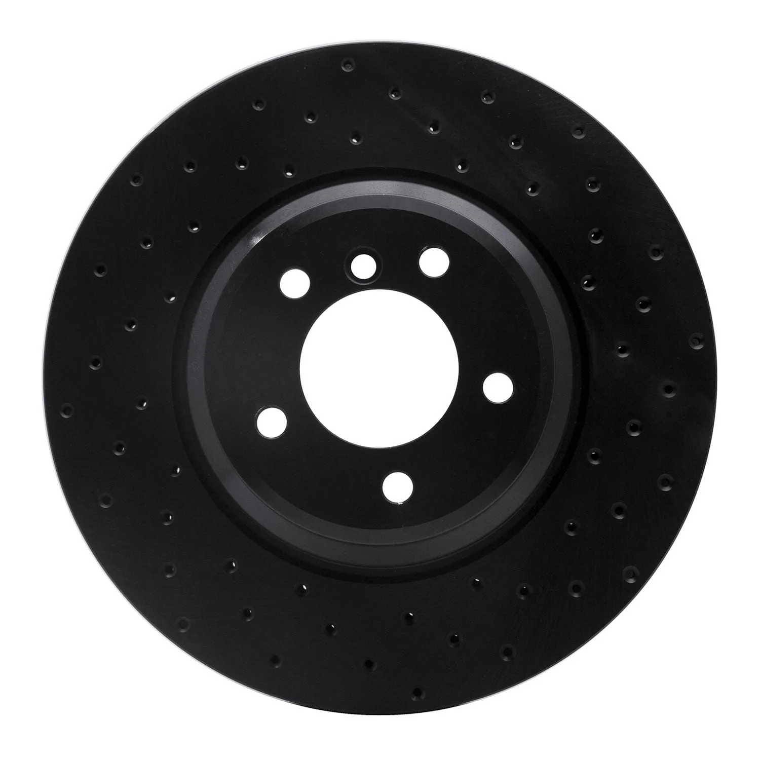 R1 Concepts 07-15 BMW X1 Front Right Drilled Black Brake Rotor