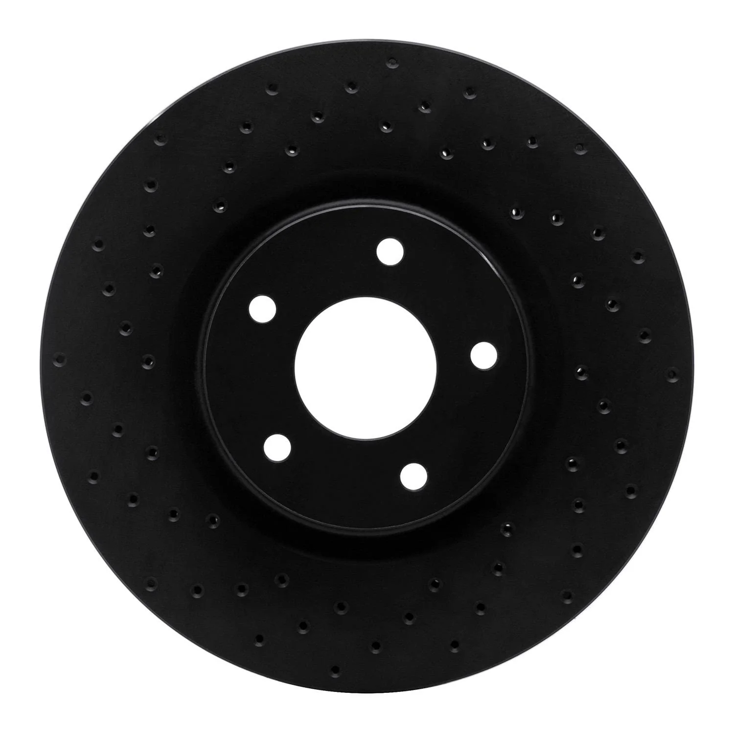 R1 Concepts 07-17 Nissan Juke Front Left Drilled Black Brake Rotor