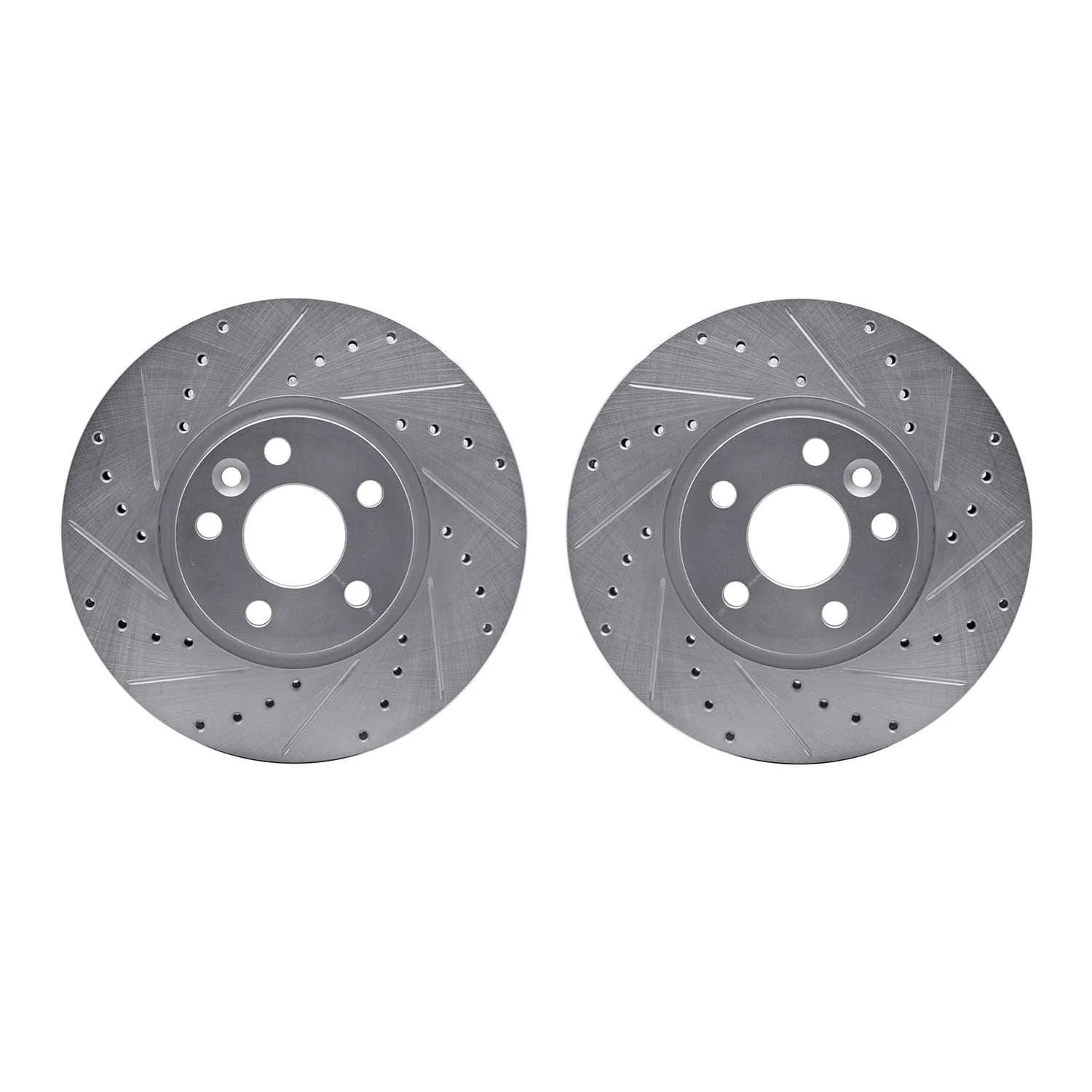 R1 Concepts 07-18 Land Rover Range Rover Evoque Front Drilled & Slotted Silver Brake Rotor Set