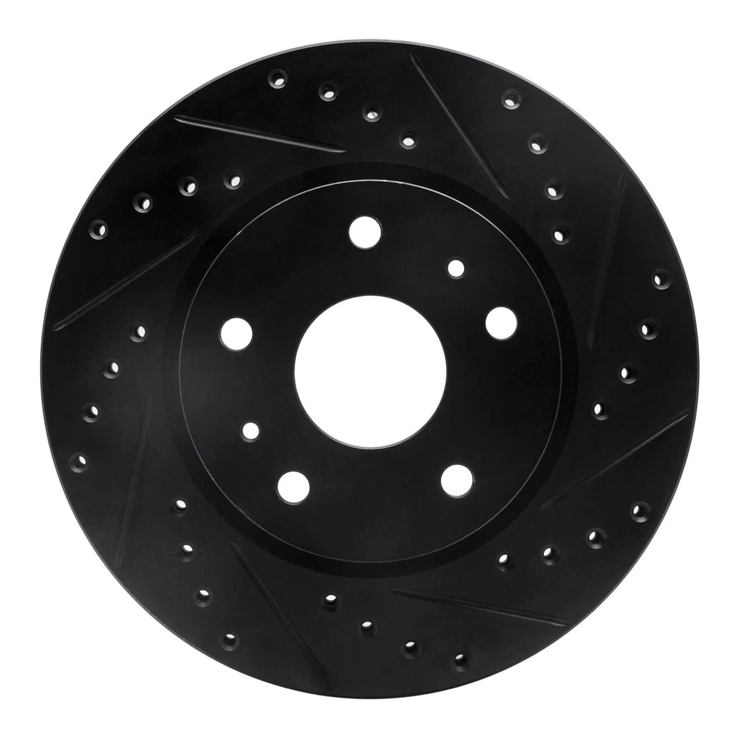R1 Concepts 07-19 Suzuki SX4 S-Cross (Mexico) Front Right Drilled & Slotted Black Brake Rotor