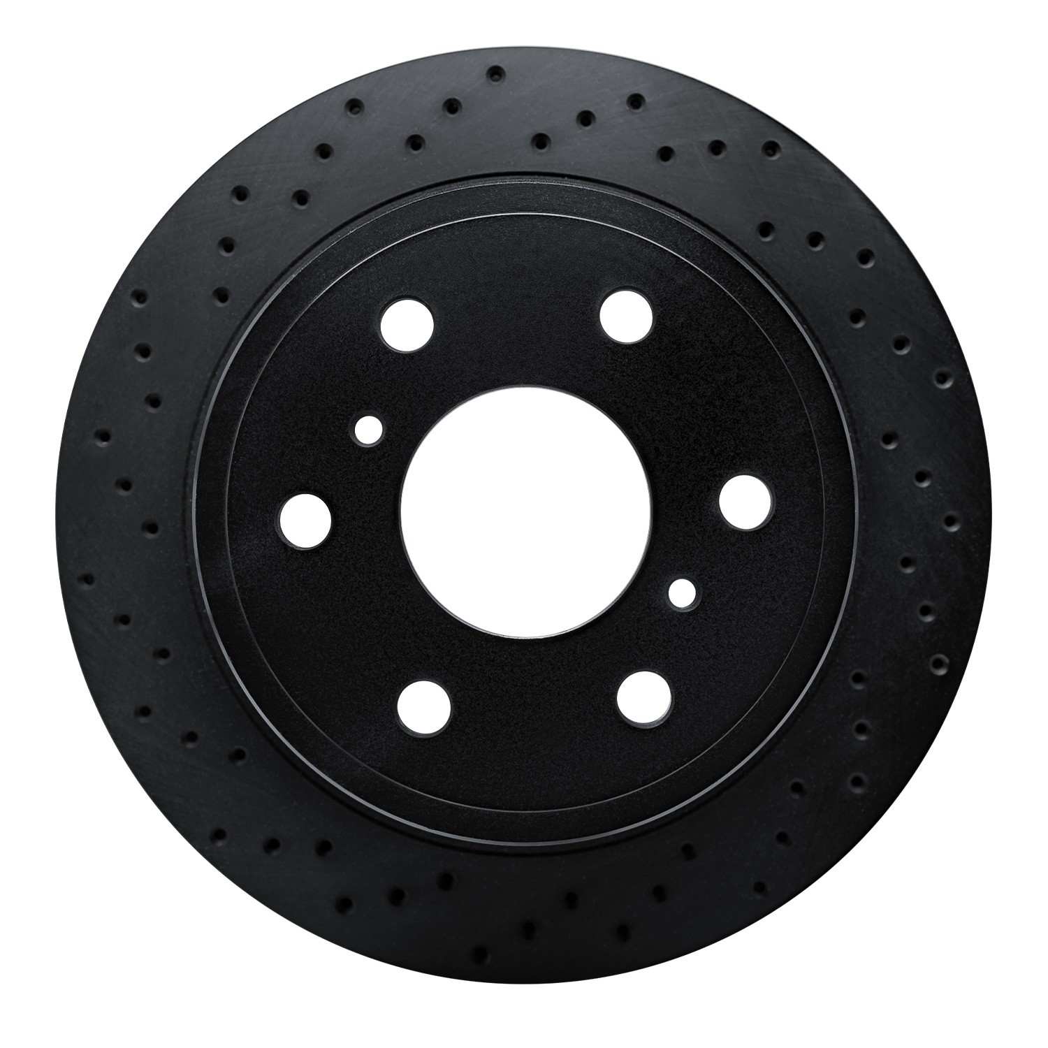 R1 Concepts 07-20 Chevrolet Avalanche Rear Left Drilled Black Brake Rotor