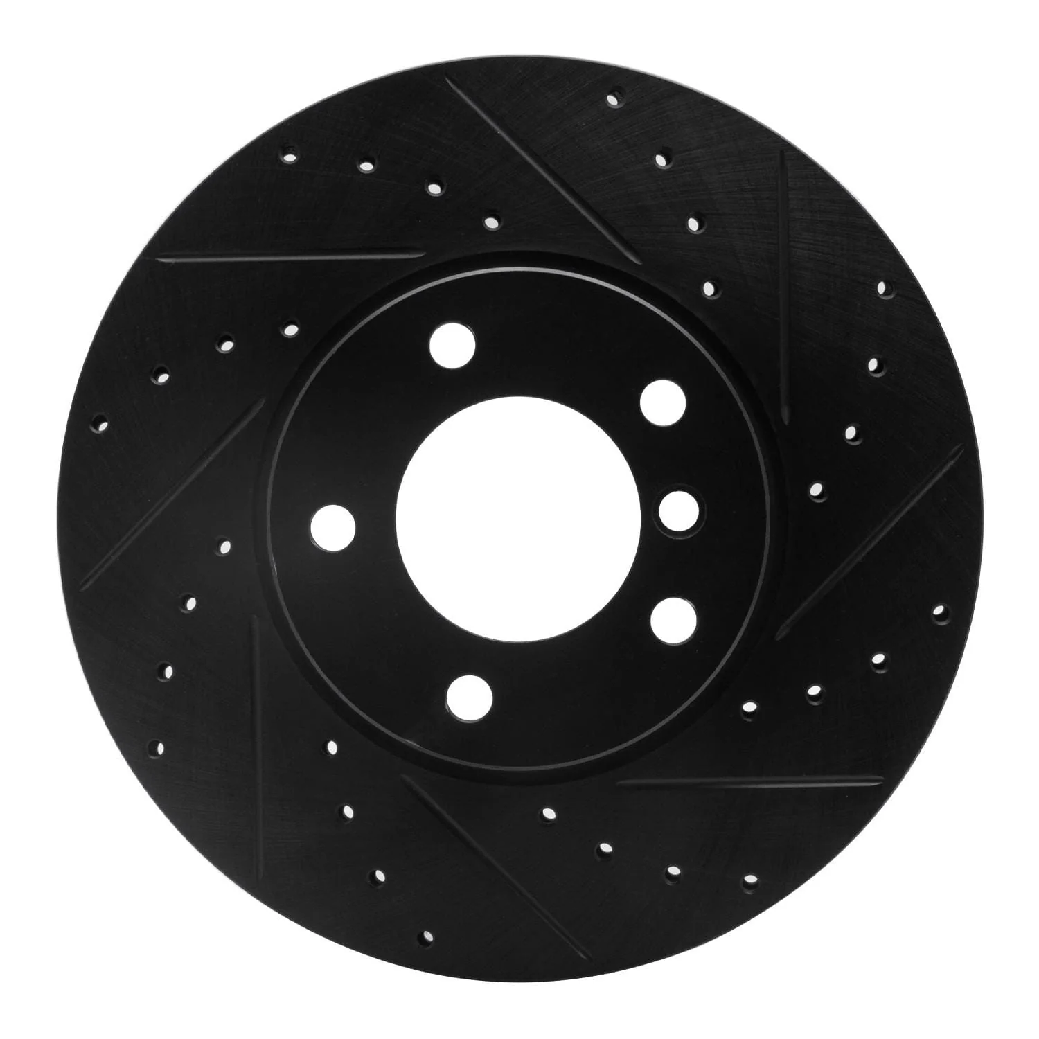 R1 Concepts 07-21 BMW 220i (Mexico) Front Right Drilled & Slotted Black Brake Rotor
