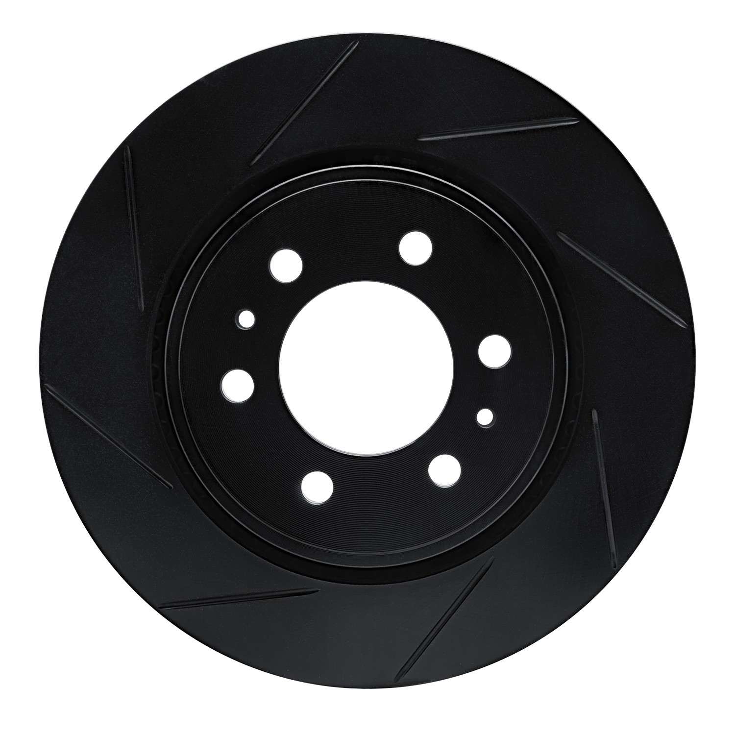 R1 Concepts 07-21 Ford Expedition Front Left Slotted Black Brake Rotor