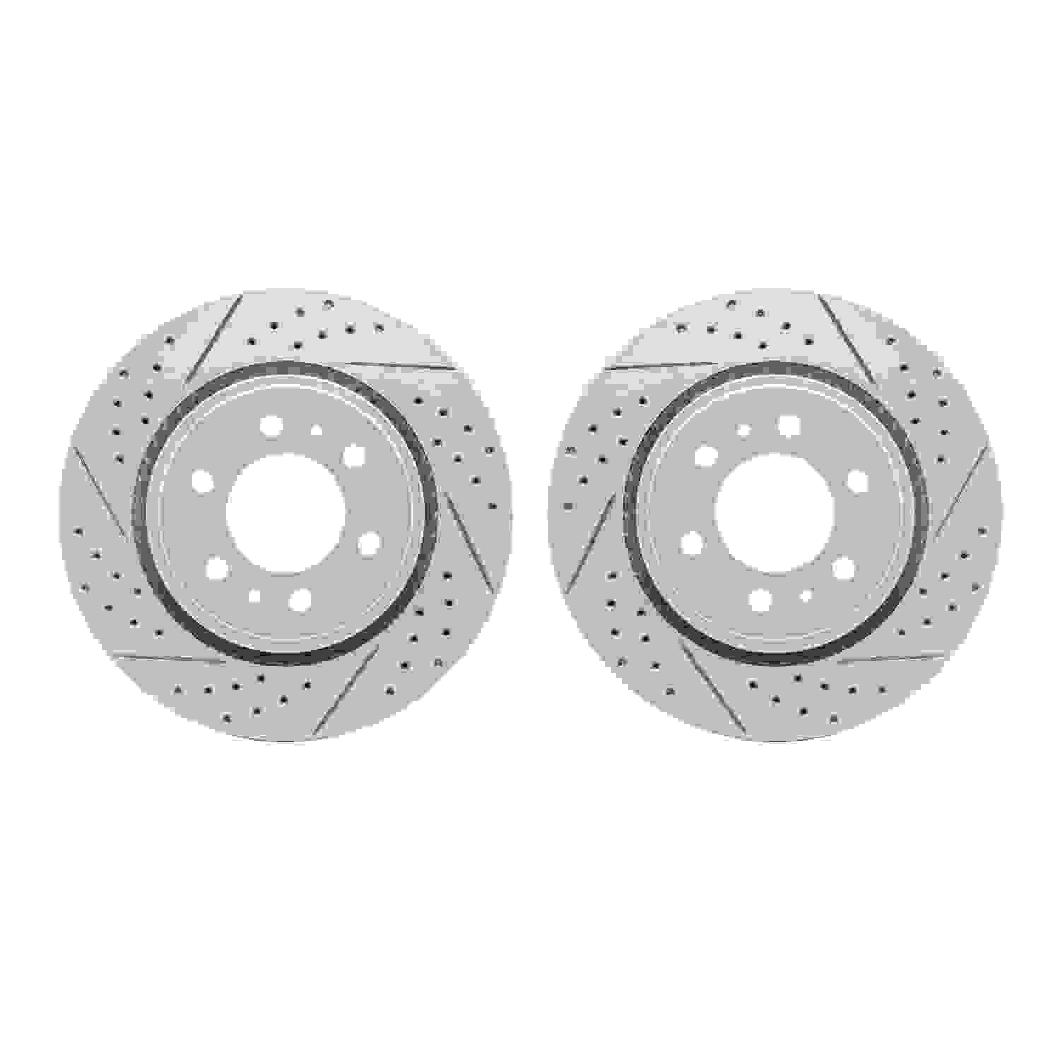 R1 Concepts 07-21 Ford F-150 Front Drilled & Slotted Carbon Coated Brake Rotor Set