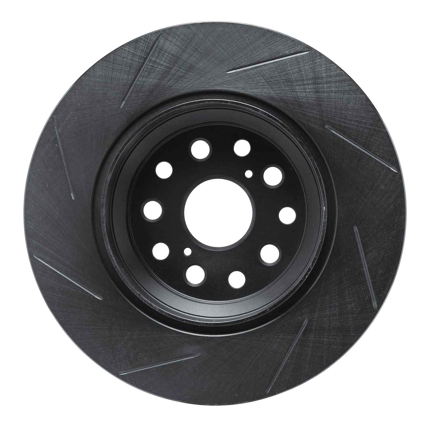 R1 Concepts 07-21 Lexus LS460 Rear Right Slotted Black Brake Rotor - Image 2
