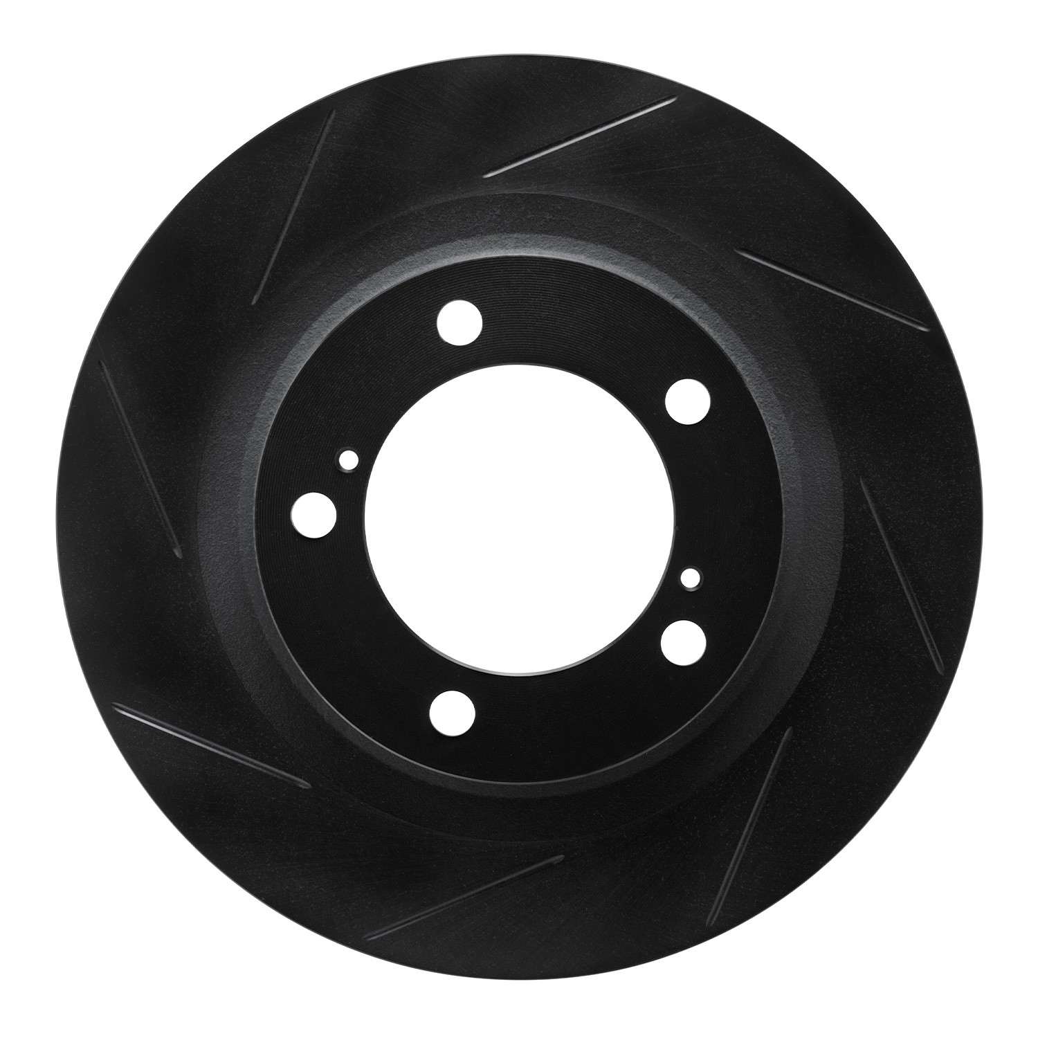 R1 Concepts 07-22 Toyota Land Cruiser Front Left Slotted Black Brake Rotor