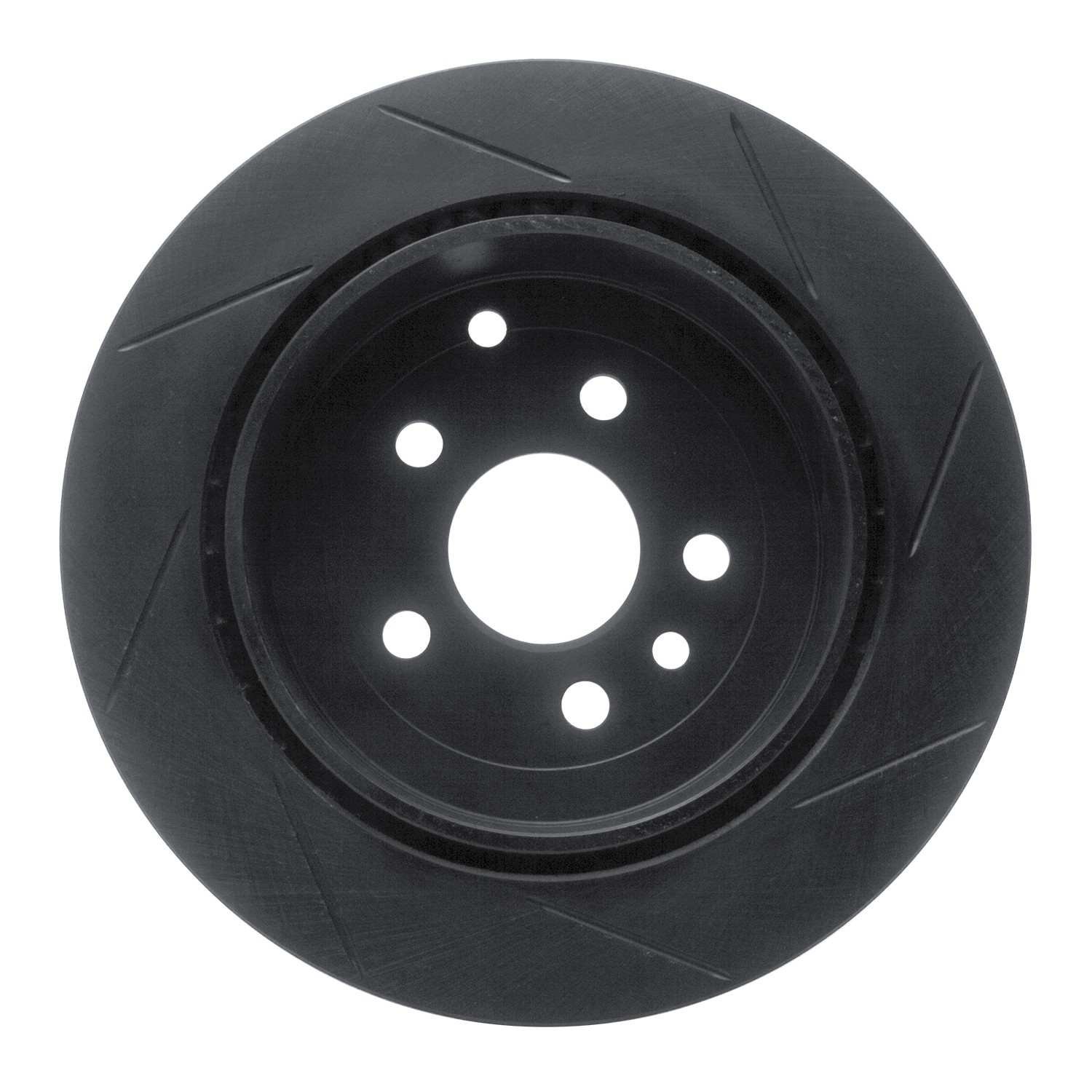 R1 Concepts 08-12 Land Rover LR2 Rear Left Slotted Black Brake Rotor - Image 2