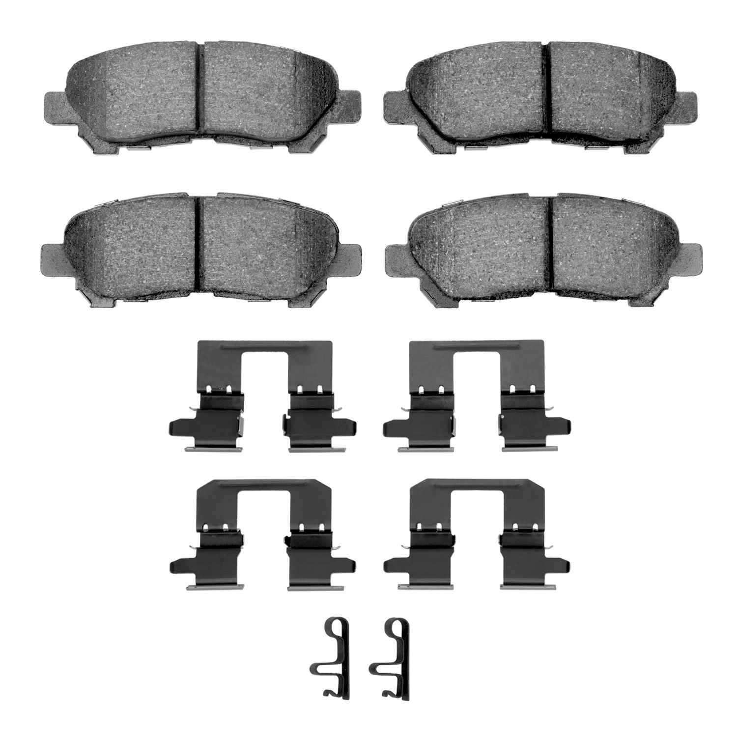 R1 Concepts 08-13 Toyota Highlander Hybrid Rear Semi Met Brake Pads and Hardware Kit