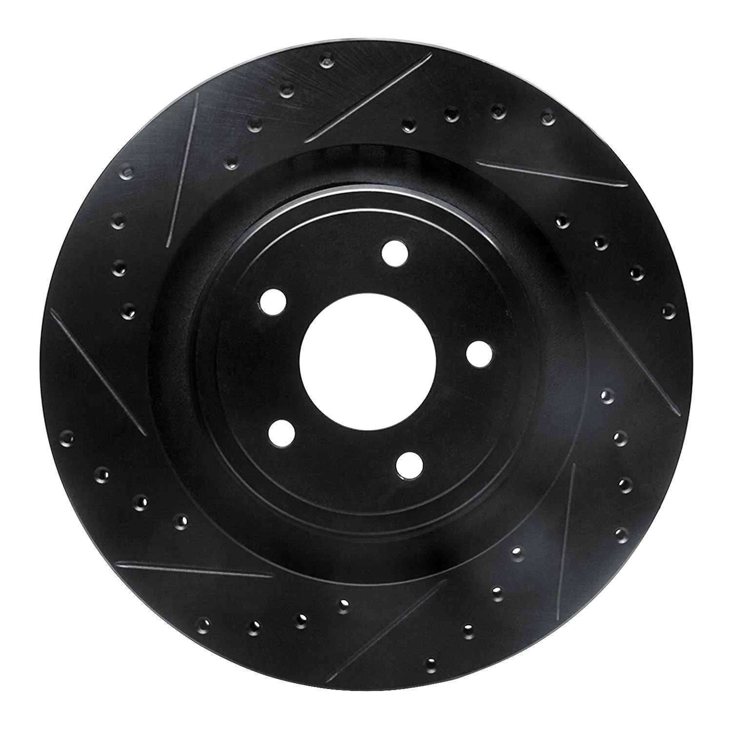 R1 Concepts 08-14 Chrysler 200 Front Left Drilled & Slotted Black Brake Rotor