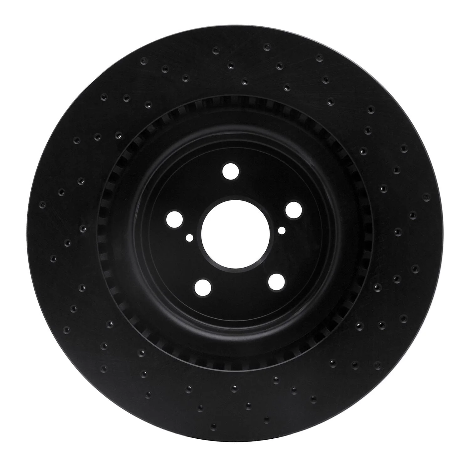 R1 Concepts 08-14 Lexus IS F Front Drilled Black Brake Rotor - Image 2