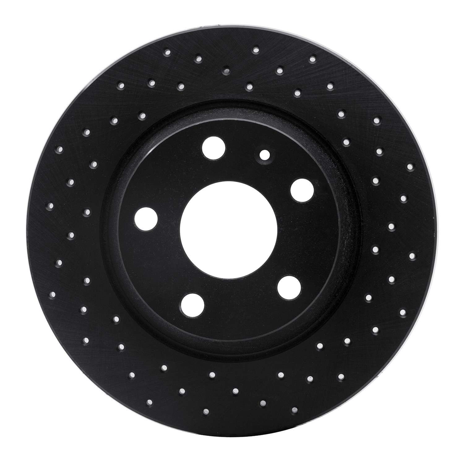 R1 Concepts 08-15 Audi TT Rear Right Drilled Black Brake Rotor