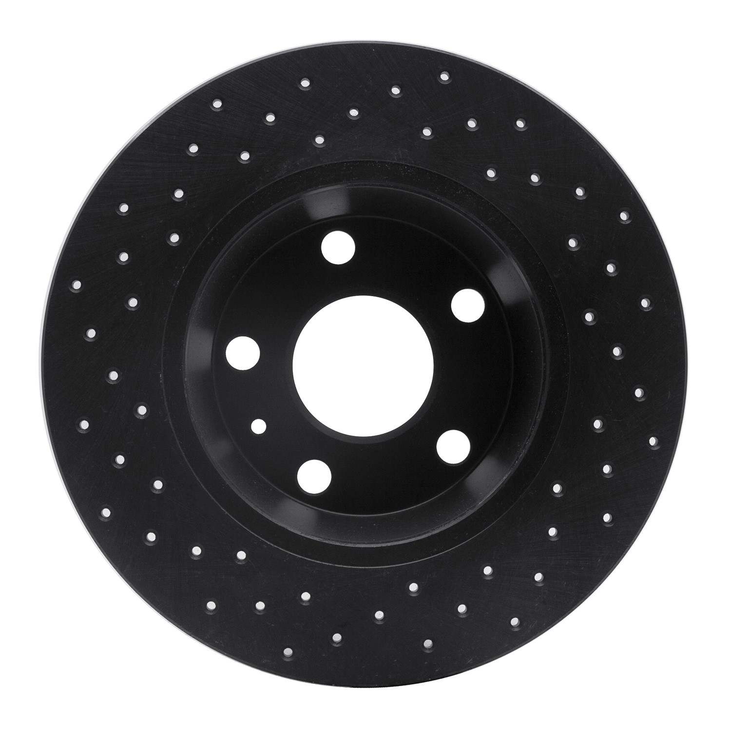 R1 Concepts 08-15 Audi TT Rear Right Drilled Black Brake Rotor - Image 2