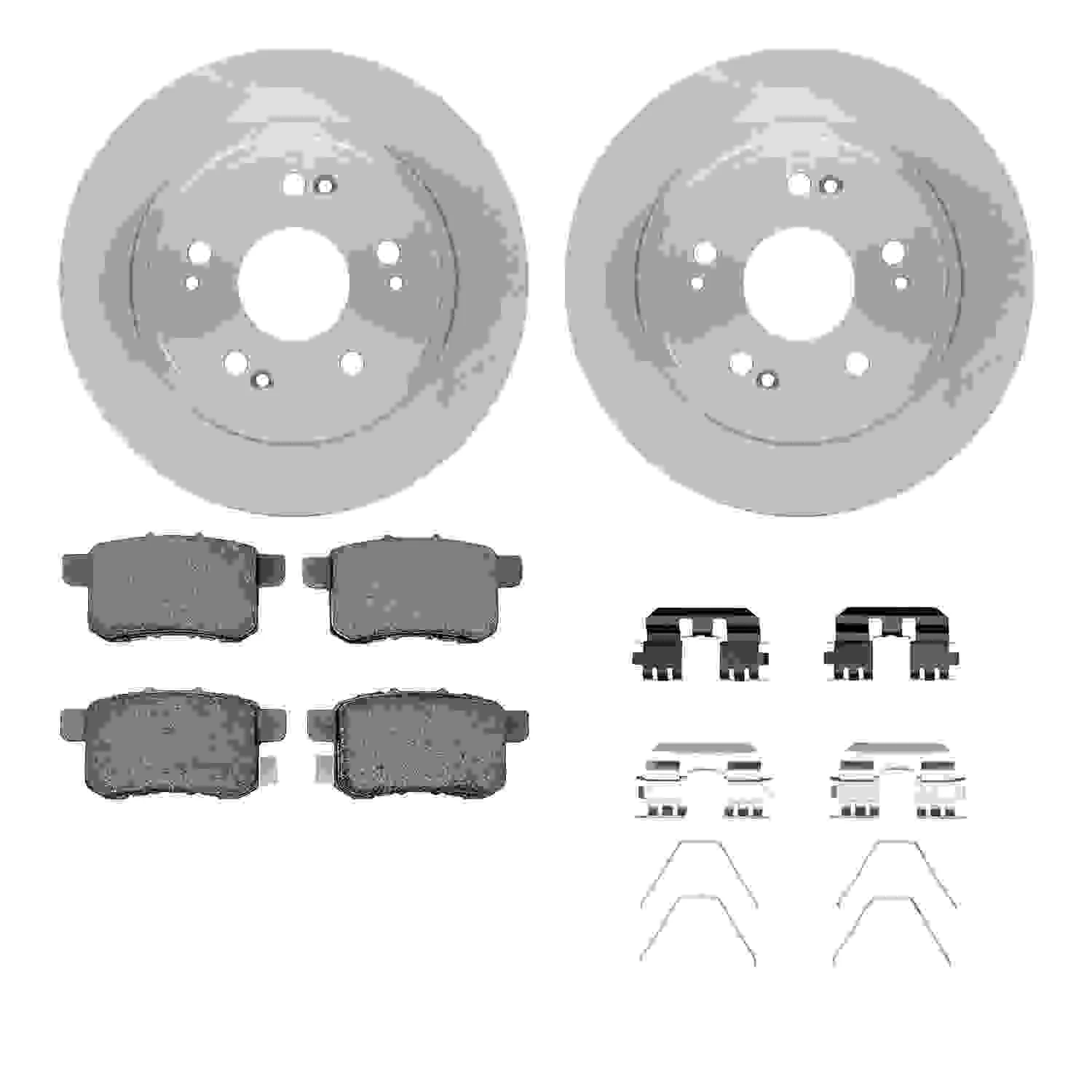 R1 Concepts 08-17 Acura TSX Rear Brake Rotor Set w/Optimum OE Pads and Hardware