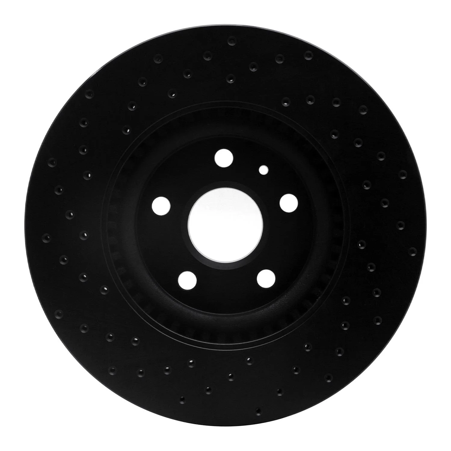 R1 Concepts 08-17 Chevrolet Caprice Front Right Drilled Black Brake Rotor - Image 2