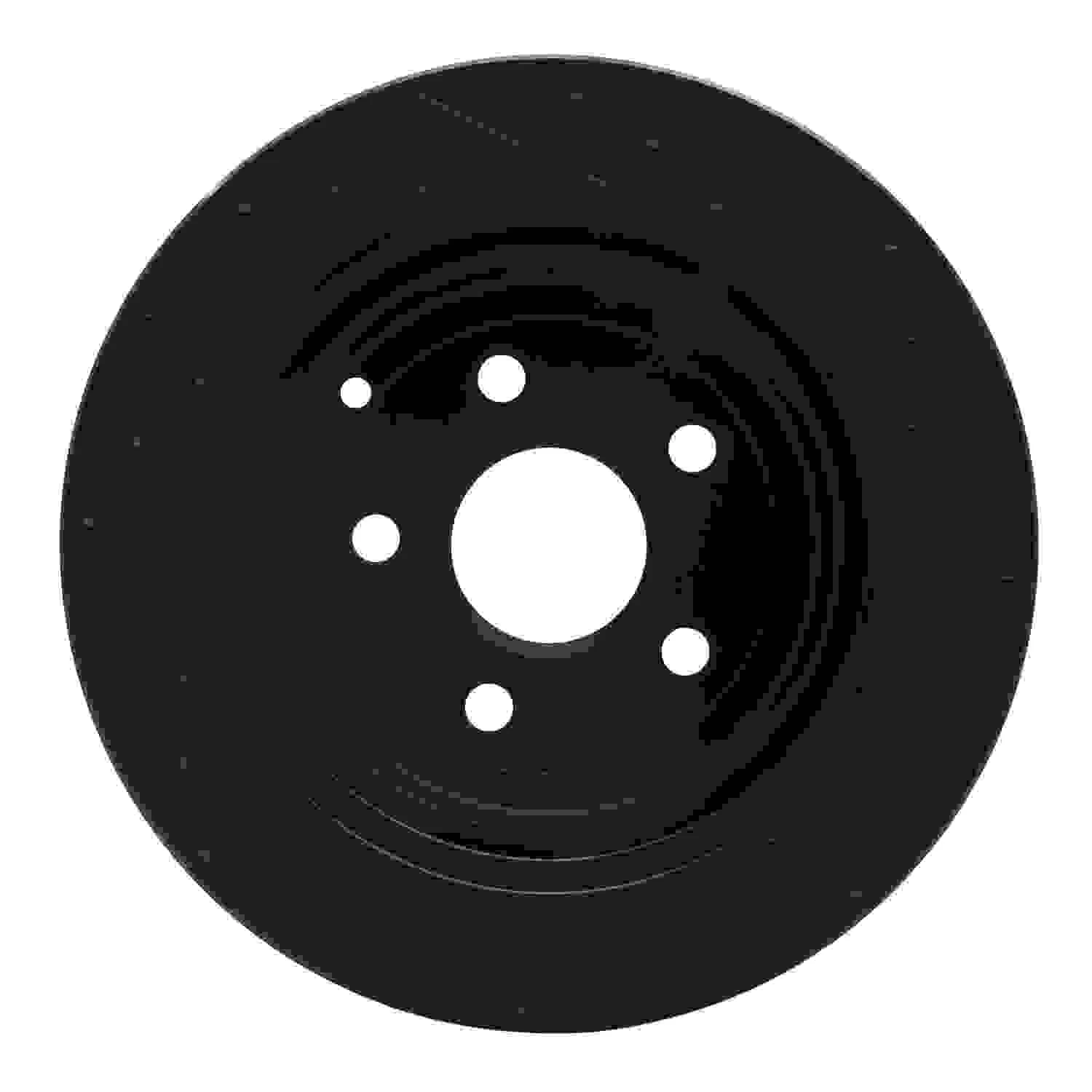 R1 Concepts 08-17 Chevrolet SS Rear Left Drilled & Slotted Black Brake Rotor - Image 2