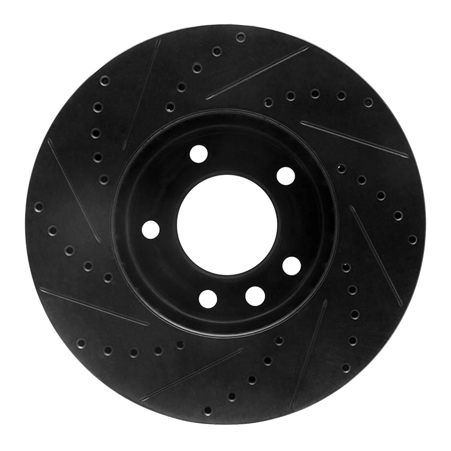 R1 Concepts 08-18 Mercedes-Benz G500 (USA/Canada) Front Right Drilled & Slotted Black Brake Rotor - Image 2