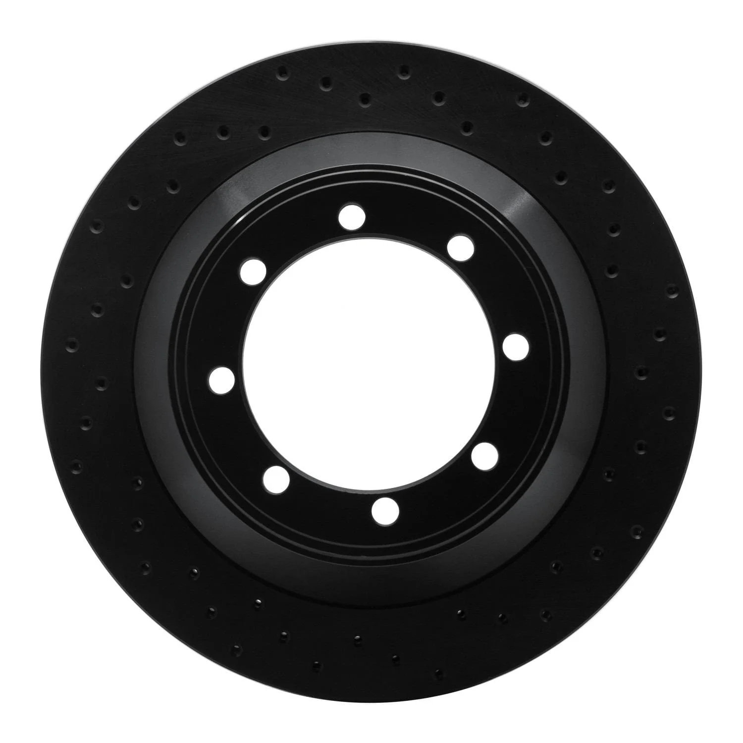 R1 Concepts 08-19 Ford E-450 Super Duty Rear Right Drilled Black Brake Rotor