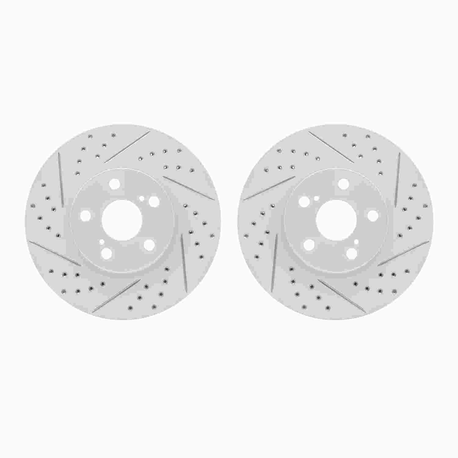 R1 Concepts 08-19 Pontiac Vibe Front Drilled & Slotted Carbon Coated Brake Rotor Set