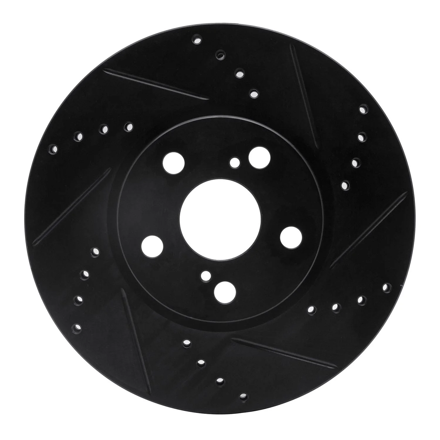 R1 Concepts 08-19 Pontiac Vibe Front Right Drilled & Slotted Black Brake Rotor