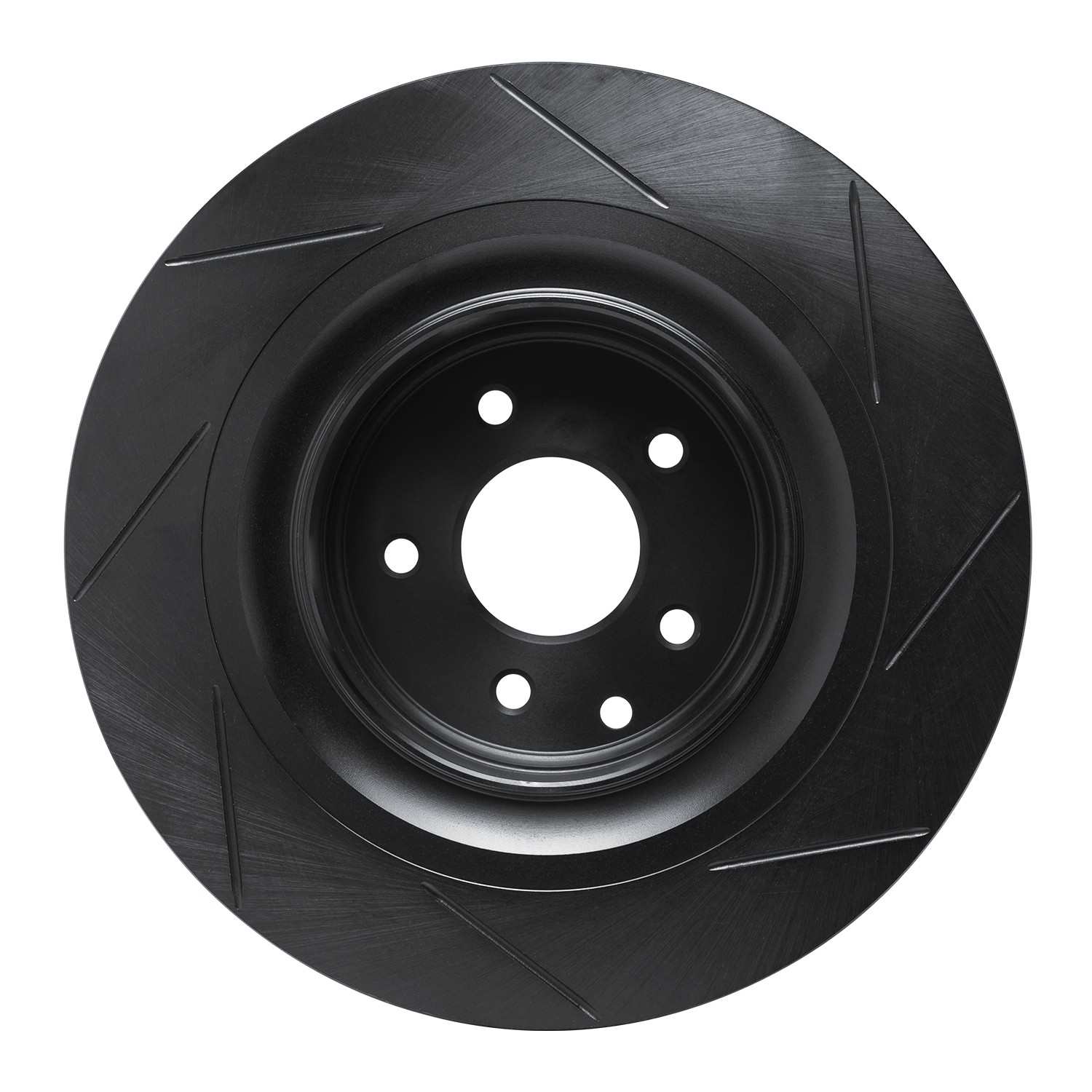 R1 Concepts 08-20 Nissan 350Z Rear Left Slotted Black Brake Rotor - Image 2