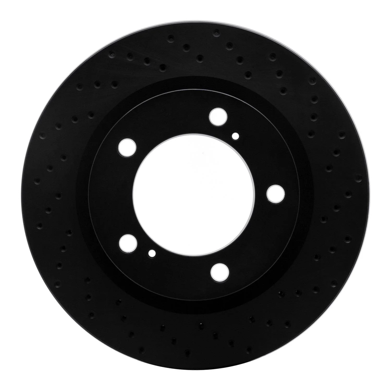 R1 Concepts 08-21 Toyota Land Cruiser Front Right Drilled Black Brake Rotor